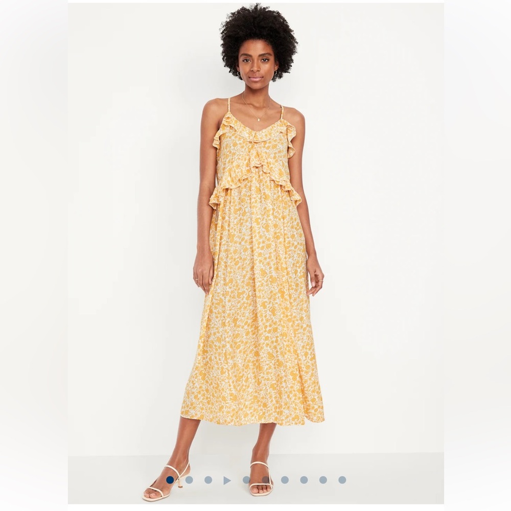 Floral Yellow Maxi Dress